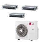 LG 30,000 BTU 18.5 SEER2 3 Zone Concealed Duct Mini Split LGRED Heat Pump System - R32 | 230 V - 9 + 9 + 9