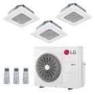 LG 24,000 BTU 3 Zone Ceiling Cassette Mini Split System - KUMXA241A / 2-KNMDB071A / KNUDB121A