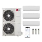 LG 48000 BTU Multi F RED 20.8 SEER2 Tri Zone Wall Mount Mini Split Heat Pump System - R32 | 230V - 15 + 15 + 15