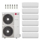 LG 54,000 BTU Multi F 20.6 SEER2 6 Zone Wall Mounted Mini Split Heat Pump System - R32 | 230V - 9 + 9 + 12 + 12 + 12 + 12