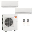 Mitsubishi 30,000 BTU GX-Series 20 SEER2 Dual Zone Wall Mounted Mini Split Hyper Heat Pump System – R454B | 230V - 12 + 18 - MXZ-3D30NLHZ / MSZ-GX12NL / MSZ-GX18NL