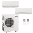 Mitsubishi 42,000 BTU GX-Series 19.3 SEER2 Dual Zone Wall Mounted Mini Split Heat Pump System – R454B | 230V - 15 + 24 - MXZ-5D42NL / MSZ-GX15NL / MSZ-GX24NL
