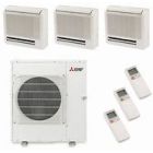 Mitsubishi 30,000 BTU SEZ-AD-Series 21 SEER2 3 Zone Floor Mount Mini Split Heat Pump System - R454B | 230V - 9 + 9 + 9