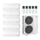 48,000 BTU Mitsubishi FX-Series 23 SEER2 Five Zone Wall Mounted Mini Split Hyper Heat Pump System - R454B |6 + 6 + 6 + 6 + 18
