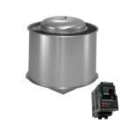 US Fan 10" Upblast Restaurant Grease Roof Exhaust Wall Fan Belt Drive with VFD Controller - PNURG100E3-.25-3P / L510-201-H3-U