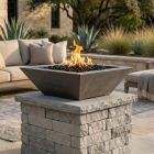 Prism Hardscapes Lombard Pedestal 29" Square Gas Fire Bowl - PH-445-FBC