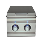 RCS Cutlass Pro Slide-In Stainless Steel Double Side Burner With Blue LED - RDB1EL/RDB1ELLP