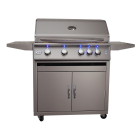 RCS Premier Series 32-Inch Freestanding Gas Grill With Rear Infrared Burner & Blue LED Lights - RJC32AL/RJCMC/RJC32ALLP - Front View