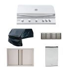 RCS Premier 40-Inch 5-Burner Built-In Gas Grill & Outdoor Kitchen Package - RJC40A