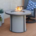 Outdoor Greatroom Stonefire Round Gas Fire Pit Table in Grey - SF-32-GRY-B