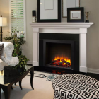 SimpliFire 36" Built-In Electric Fireplace with Remote Control, Heater & Logs