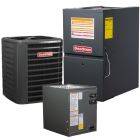 2 Ton 14.3 SEER2 80% AFUE 40000 BTU Goodman Gas Furnace and R32 Heat Pump System - Downflow - GLZS4BA2410 / CAPTA3022A3 / GD9S800403AN