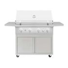 Summerset 42" Quest 4 Burner Freestanding Gas Grill with Rotisserie Burner, LED Lights, & Accessory Kit with Cart for Propane - QST42-LP / CART-QST42-DC