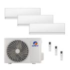 42,000 BTU Gree Sapphire 21 SEER2 Tri Zone Wall Mount Mini Split Heat Pump System - R32 | 230V - 9 + 9 + 24