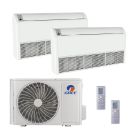 30,000 BTU Gree All Match 21 SEER2 Dual Zone Floor/Ceiling Mount Mini Split Heat Pump System - R32 | 230V - 9 + 18