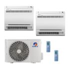 Gree All Match 30,000 BTU 21 SEER2 Dual Zone Mini Console Mini Split Heat Pump System - R32 | 230V - 18 + 18 - MUL30HP230V1R32AO / 2-CON18HP230V1R32AH