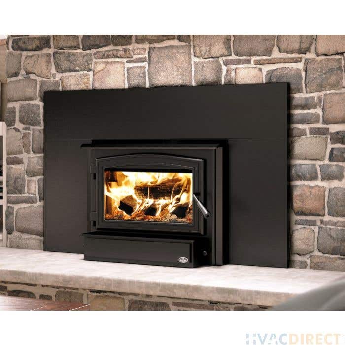 Osburn 1700 Wood Burning Fireplace, Black Fireplace Insert Trim
