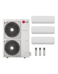 LG 48000 BTU Multi F 20.8 SEER2 Tri Zone Wall Mount Mini Split Heat Pump System - R32 | 230V - 9 + 9 + 9
