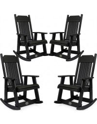 Outdoor Poly Furniture Set of 4 Carolina Rocker Chairs by Infinity Living