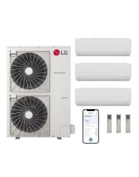 LG 54,000 BTU 3 Zone Wall Mount Mini Split System - KUMXB541A / 3-KNUAB121A
