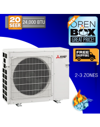 Mitsubishi 24K BTU Heat Pump Multi Zone Mini Split Condenser, Scratch + Dent