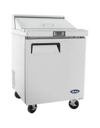 Atosa 28" 1 Door Sandwich / Salad Prep Table, (8) 1/6 size pans – MSF8301GR