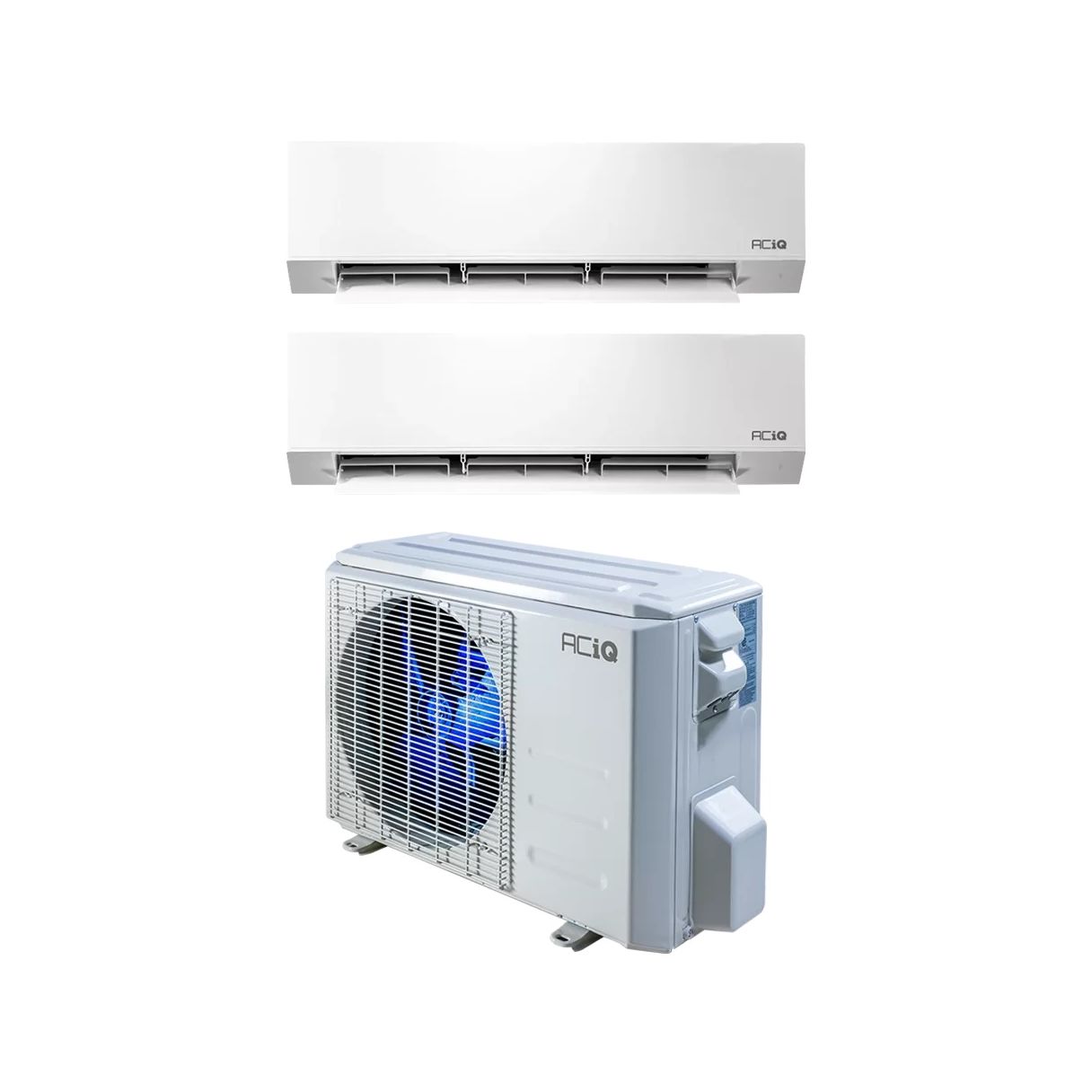 18,000 BTU 22.9 SEER2 ACiQ 2-Zone Wall Mounted Mini Split System w/ WiFi - 9+12 - ES-18Z-M2/ACIQ-09W-HH-M/ACIQ-12W-HH-M