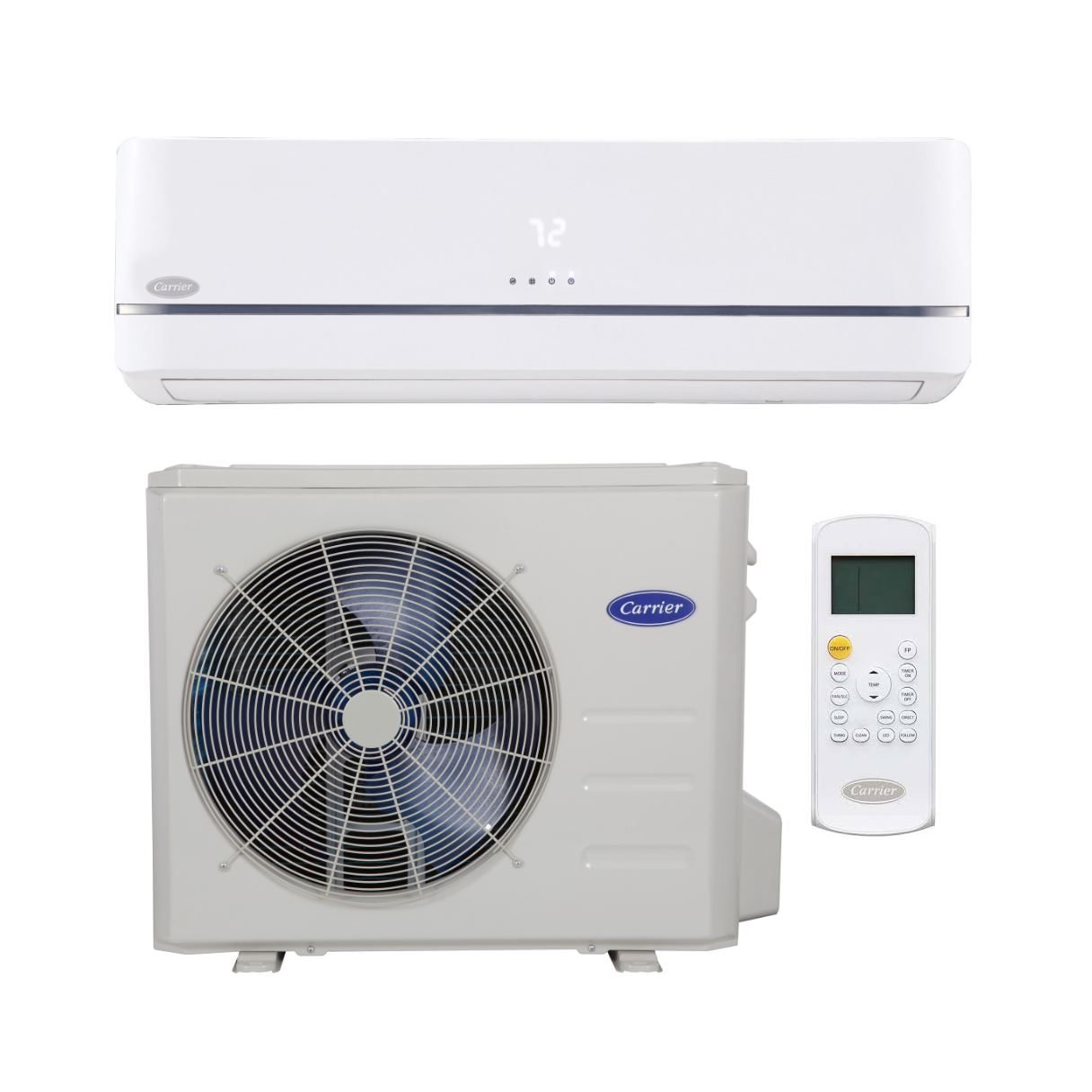 12,000 BTU 22 SEER Wall Mounted Carrier Mini-Split Performance Single Zone Heat Pump - 115V