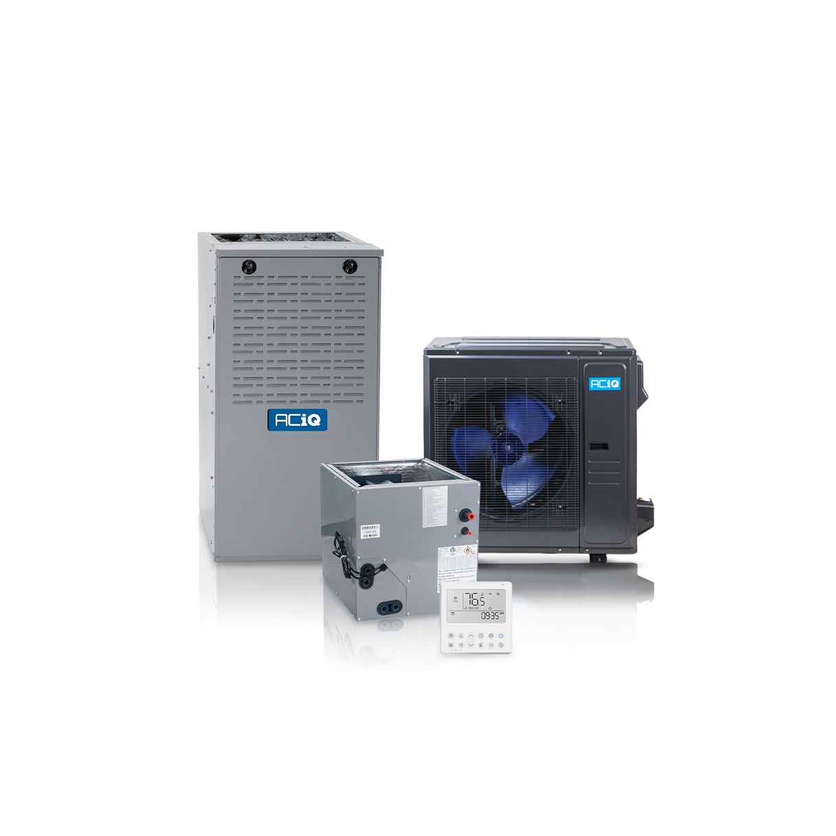 3 Ton 14.7 SEER2 80% AFUE 110000 BTU ACIQ Furnace and High Efficiency Heat Pump System | Inverter - R454B - Multi-Positional - ACIQ-36-EHPD / ACIQ-36-ACL-B / G80CTL1102120