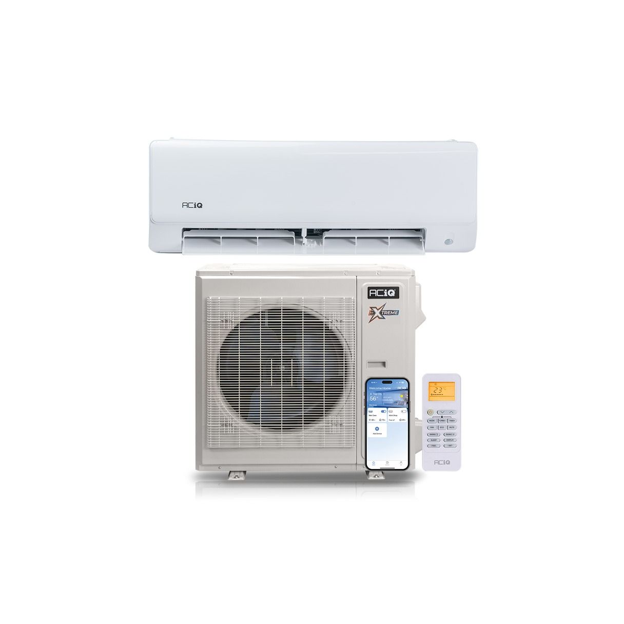 24,000 BTU ACiQ Extreme 21.5 SEER2 Single Zone Wall Mount Mini Split Heat Pump System - R454B | 230V - ACIQ-24ZPL-HP230C / ACIQ-24W-HH-MD