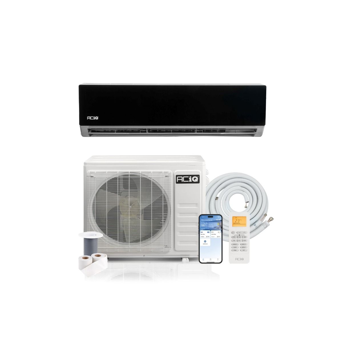 36,000 BTU ACiQ Essentials 19 SEER2 Single Zone Wall Mount Mini Split Heat Pump System - R454B | 230V - ACiQ-K36Z-HP230B / ACiQ-K36W-BL-HP230B