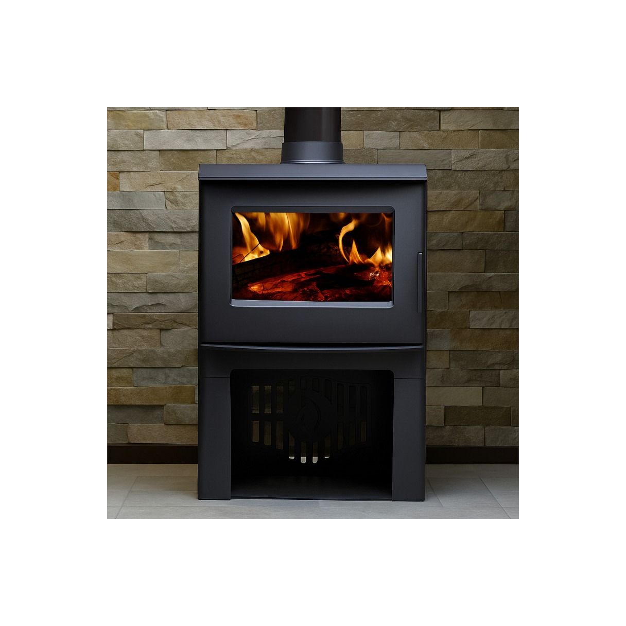 1,200 Sq Ft Wood Burning Stove with Blower & Pedestal EPA Certified & 30% Tax Credit Approved by Breckwell - SW1.2 / B36T