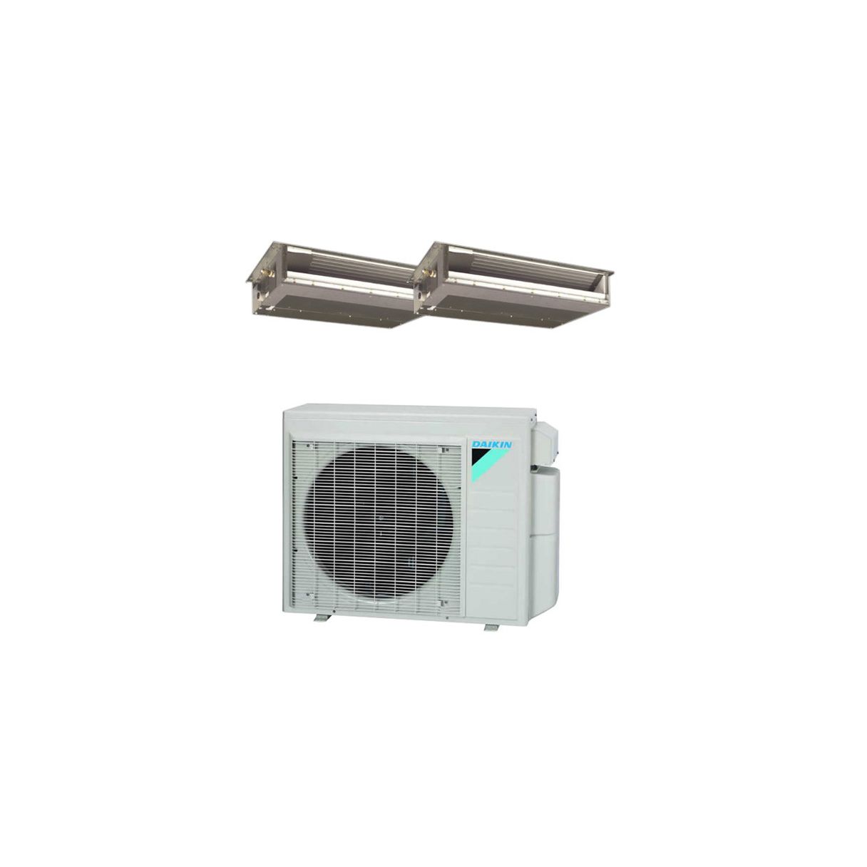 Daikin 18,000 BTU 17 SEER Dual Zone Heat Pump System 9+9 - Concealed Duct