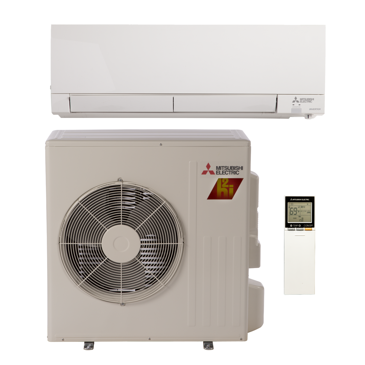 18,000 BTU 21 SEER Wall Mounted Mitsubishi Mini-Split H2i Hyper Heat Single Zone Heat Pump - MZ-FH18NAH