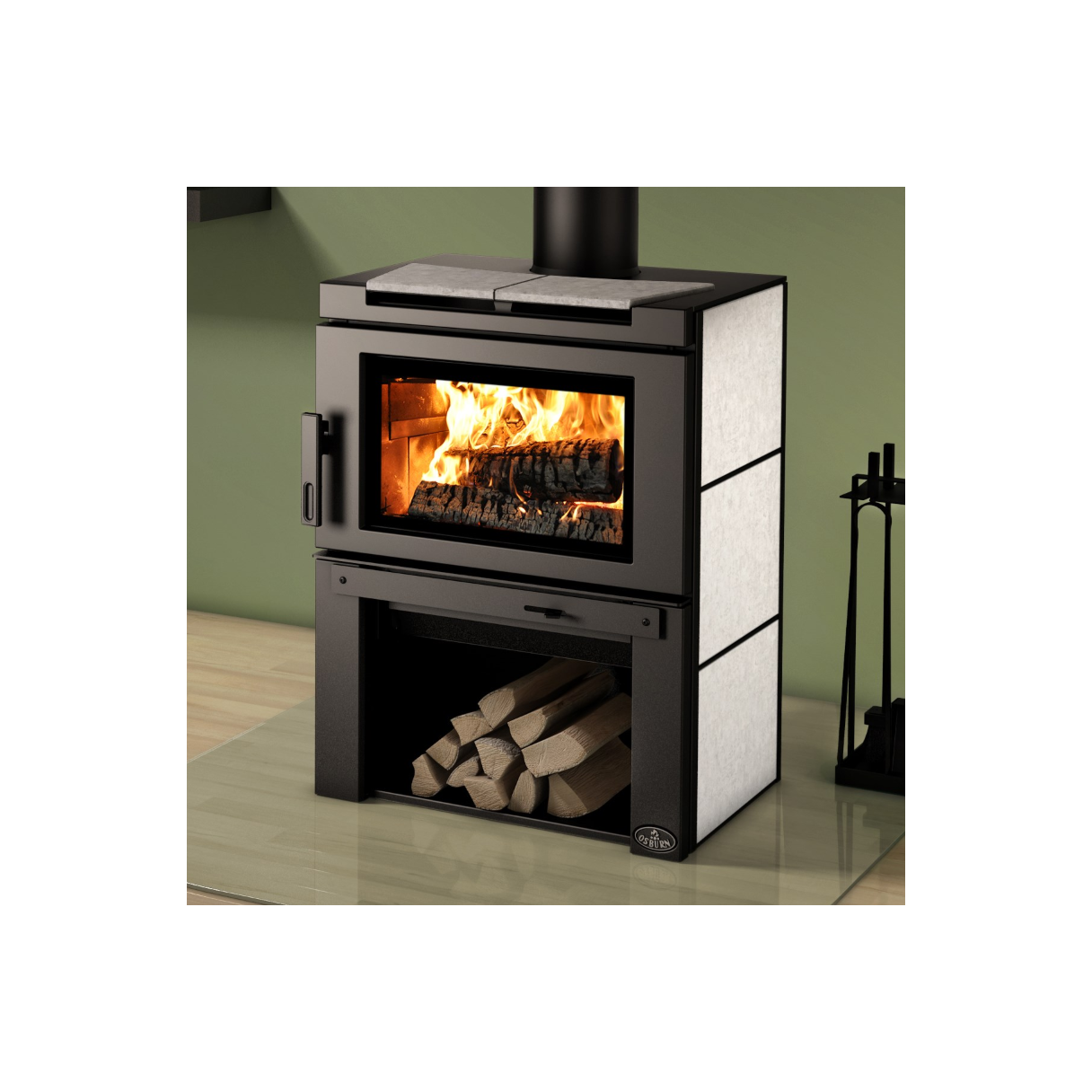 Osburn Matrix Wood Stove W/Blower - OB02032 - Heats 2100 Sq Ft