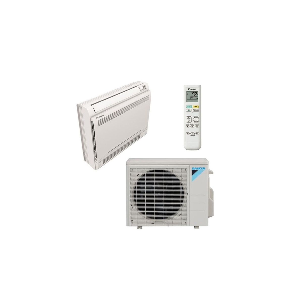 Daikin 9,000 BTU 19.5 SEER2 Floor Mounted Mini Split Aurora Single Zone Heat Pump System - RXL09WMVJU9 / FVXS09WVJU9