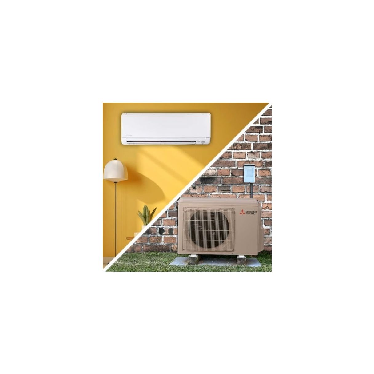 Mitsubishi 12,000 BTU WX-Series 18 SEER2 Single Zone Wall Mount Mini Split Heat Pump System – R454B | 230V