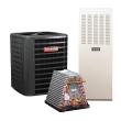 Goodman 4 Ton 13.4 SEER2 15KW Mobile Home Air Conditioner & Electric Furnace System - GLXS3BN4810 / ACiQ-MH59AU4VYEC / ACiQ-EFL1520FD-MH