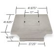 Real Flame Monaco Square Low Propane Fire Table - C539LP - Dims