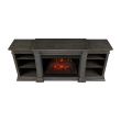 Real Flame Eliot Grand Entertainment Center Electric Fireplace in Antique Gray - 1290E-AGR - Top
