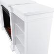 Real Flame Eliot Grand Electric Fireplace With Media Console - 1290E - White Corner