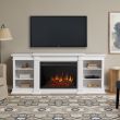 Real Flame Eliot Grand Entertainment Center Electric Fireplace in White - 1290E-W- Lifestyle