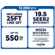 12,000 BTU Stealth DIYCOOL 19.5 SEER2 Single Zone Wall Mount Mini Split Heat Pump System – R454B | 115V - EZ-12Z-HP115B / EZ-12W-HP115B