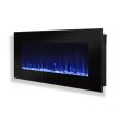 Real Flame Dinatale Wall-Mounted Electric Fireplace in Black - 1330E-BK - Side Blue