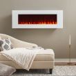 Real Flame Dinatale Wall-Mounted Electric Fireplace in White - 1330E-W - Red Lifestyle