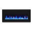 Real Flame Corretto 40 Inch Electric Wall-Hung Fireplace in Black - 1340E-BK - Blue White