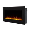 Real Flame Corretto 40 Inch Electric Wall-Hung Fireplace in Black - 1340E-BK  - Side