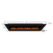 Real Flame Corretto 72 Inch Electric Fireplace - 1360E - Dims