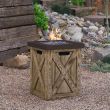 Real Flame Farmhouse Square Column Propane Fire Pit - 1726LP - Lifestyle