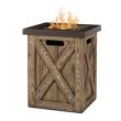 Real Flame Farmhouse Square Column Propane Fire Pit - 1726LP - Main